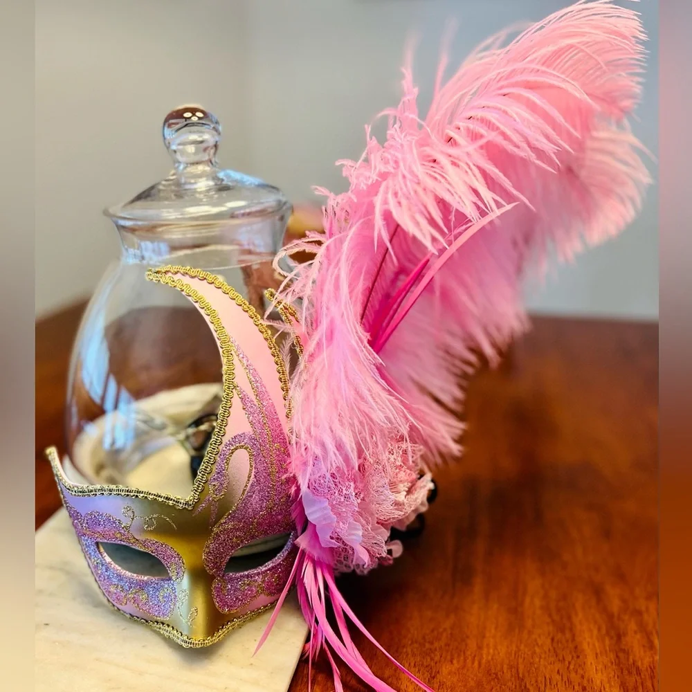 Feathered Can Can/Masquerade Mask